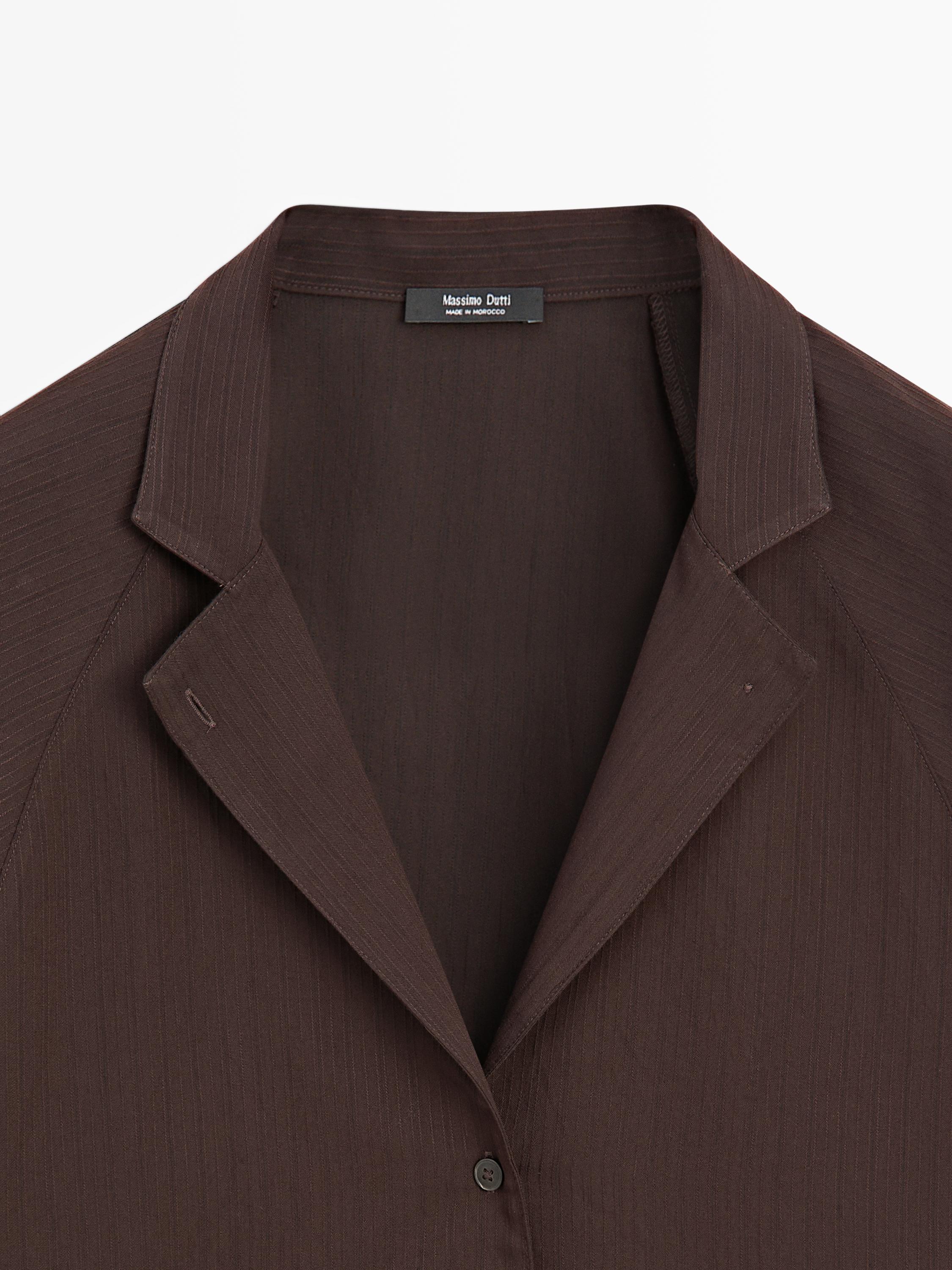 Textured raglan sleeve shirt